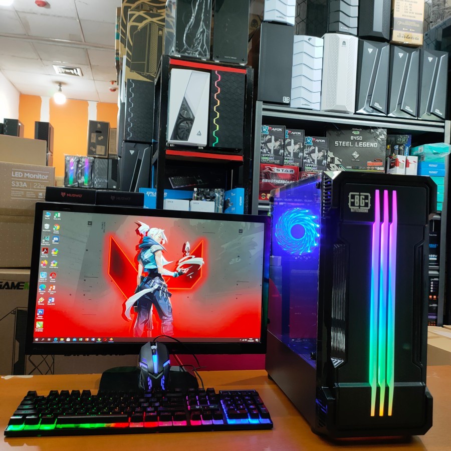 Pc gaming editing i7/ ram 8 gb / vga 2 gb / Monitor full set siap pakai