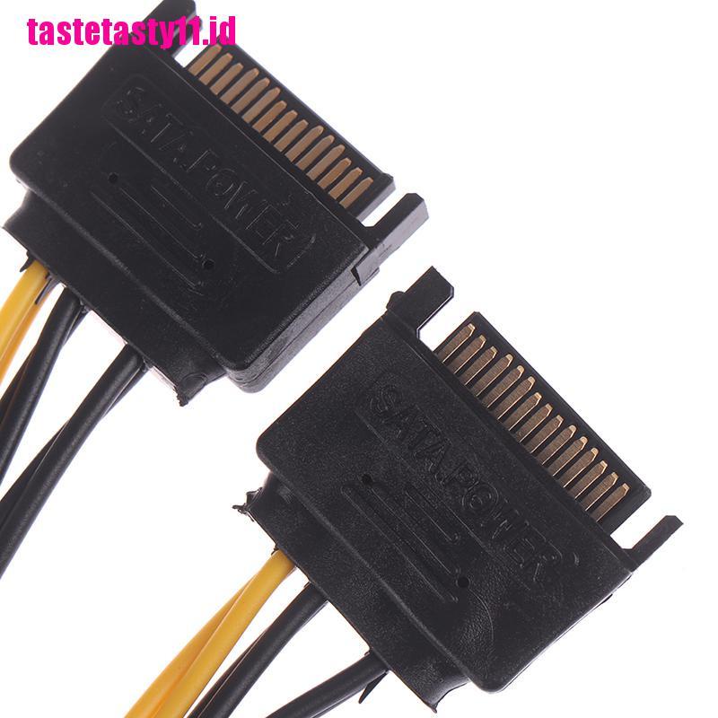 Kabel Power 15pin SATA Male to 8pin (6 + 2) PCI-E 20cm Untuk Grafis