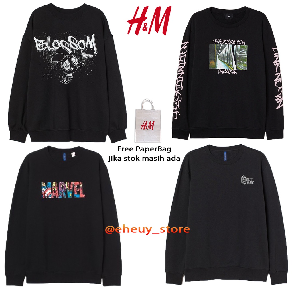 Crewneck H&amp;M Marvel Blossom Destination Skater Crewneck H&amp;M original sweater marvel crewneck h&amp;m