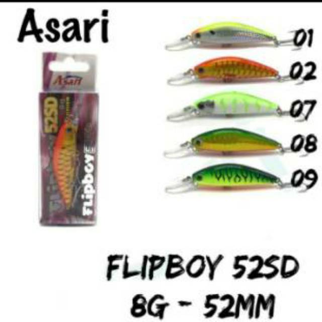 Lure ASARI FLIPBOY 52SD (5,2cm / 8gram) SINKING