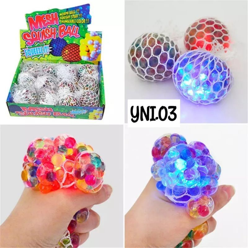 JG - COD - Squishy Rainbow Deluxe Mesh deluxe anti stress ball bola anggur Import mainan anak