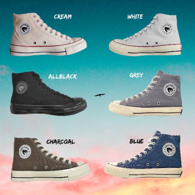 SEPATU MURAH SEPATU VENTELA 70S HIGH ORIGINAL CREAM / GREY / WHITE / ALLBLACK / BLUE / CHARCOAL