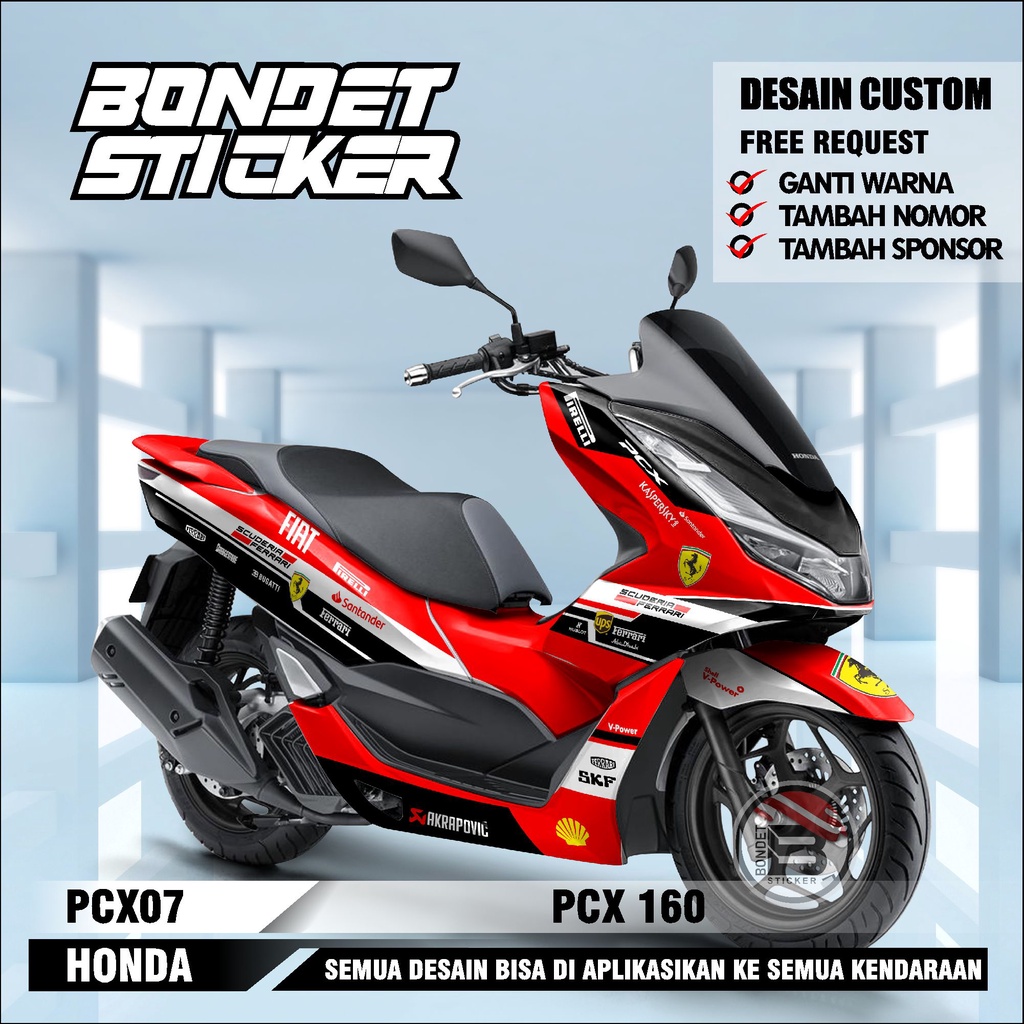 STICKER MOTOR - DECAL MOTOR HONDA PCX 160 FULL BODY