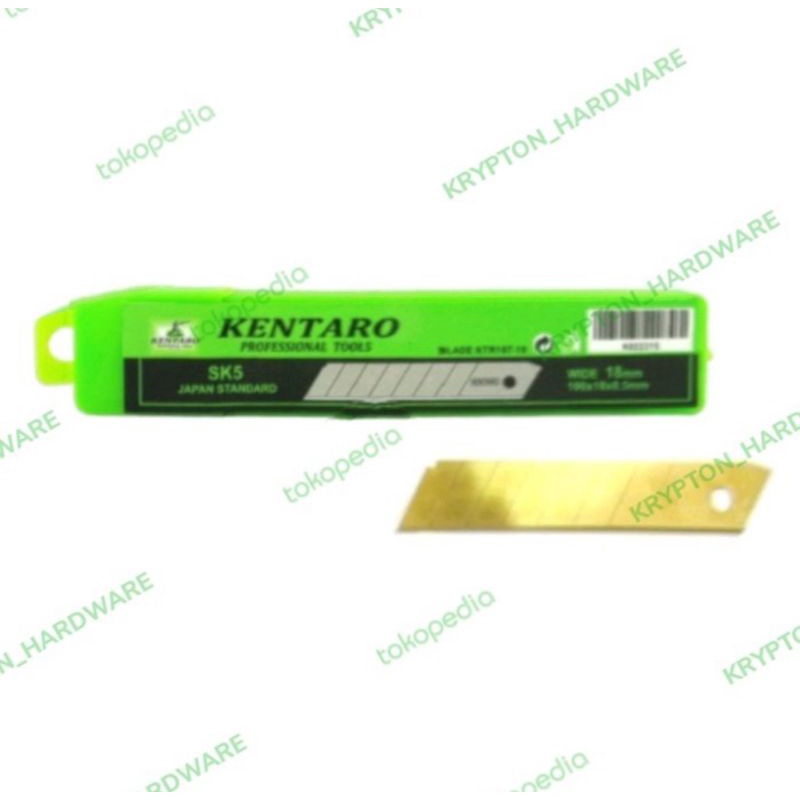 ISI.CUTTER 18MM 10PCS/PACK TINCOATED KENTARO JAPAN QUALITY