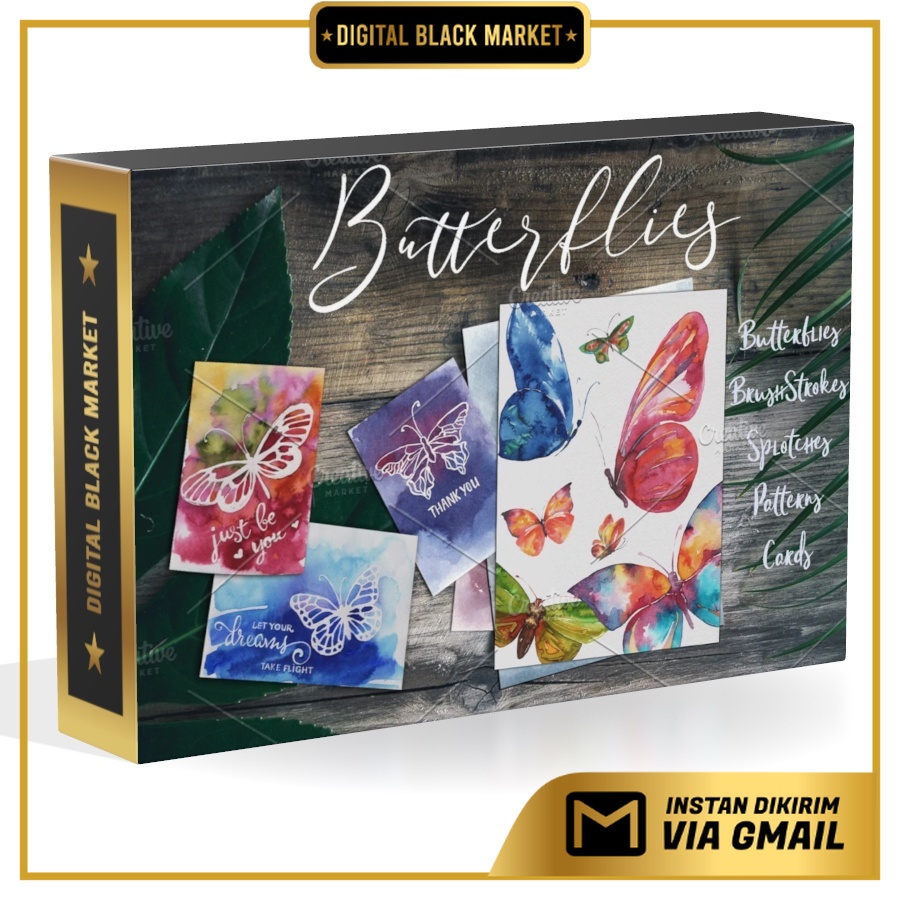 Butterflies Watercolor Set - JPEG Ultra HD