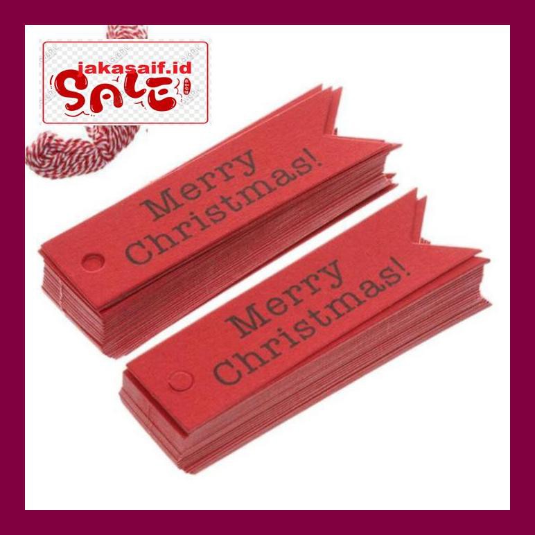 

Natal Aks- Tag / Gantungan Kertas Kraft Christmas - Red / Brown (1Set Isi 10 Pcs) - Merah 790Natt