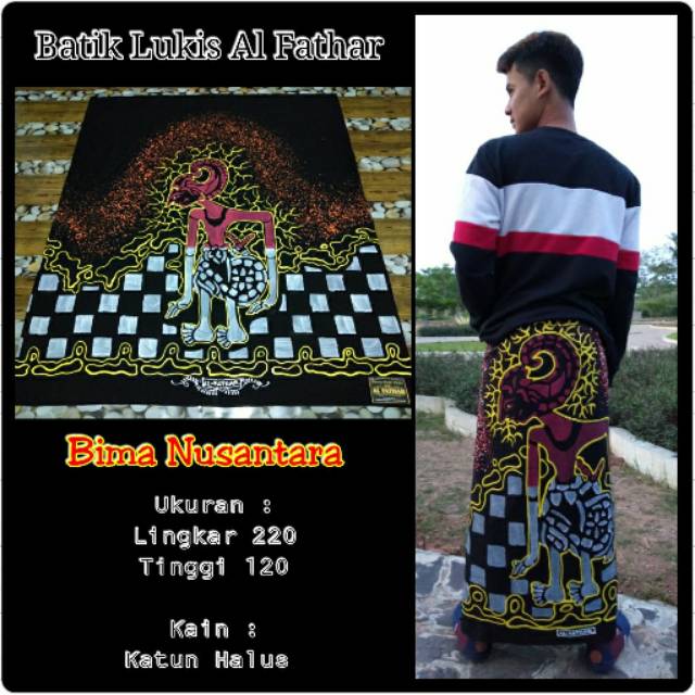 SARUNG LUKIS WAYANG BIMA NUSANTARA