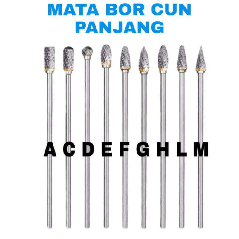 Mata bor tuner panjang Gerinda Long Cuner Mata Bor 3 mm / mata bor cun