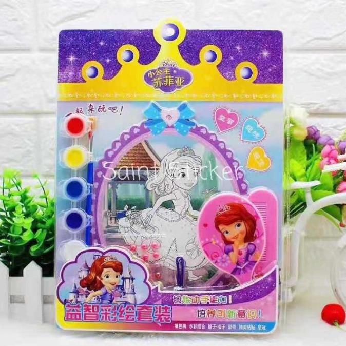 

Drawing Canvas Kanvas Lukis Cat Air Sisir Cermin Princess Sophia