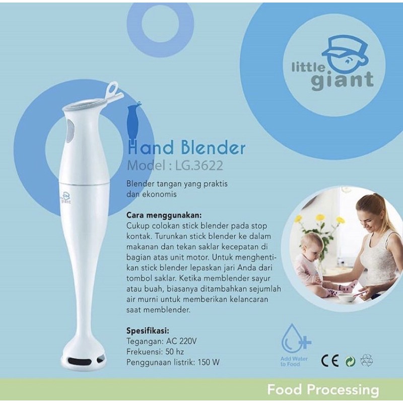 Little Giant Hand Blender / Blender Tangan LG 3622 BPA Free - Garansi 2 Tahun - NEW - PROMO