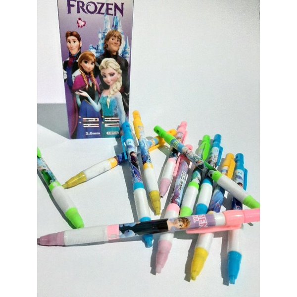 pensil mekanik karakter frozen / pensil mekanik isi besar / pensil isi