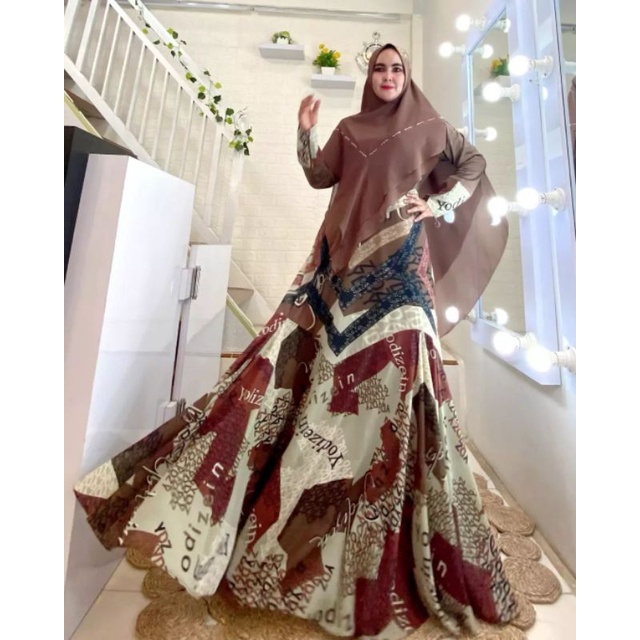 DRESS HALINA PREMIUM SET SYARI ( _Keberuntungan_ ) ORI BY YODIZEIN SYARI