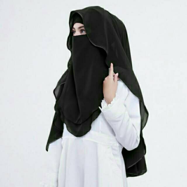  Hijab  Cadar  Syari  Voal Motif