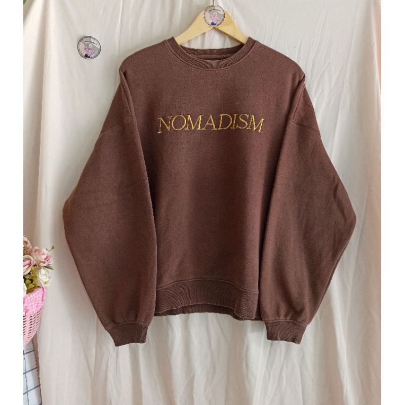 thrift crewneck oversize balon brown sp*o