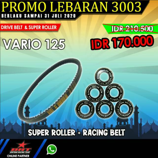 V Belt dan Super Roller BRT Vario 125 Fi