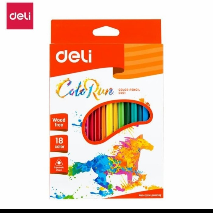 

Color Pencil C001 Deli 18 color/pensil warna deli 18 warna