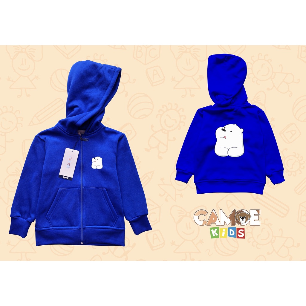 Hoodie Zipper Anak We bare bears Ice bear