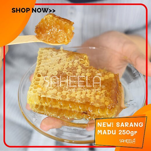 Cod Sarang Madu Saheela Madu Sarang Sahela 250gr Sarang Utuh Sahella Raw Honey Madu Murni Indonesia