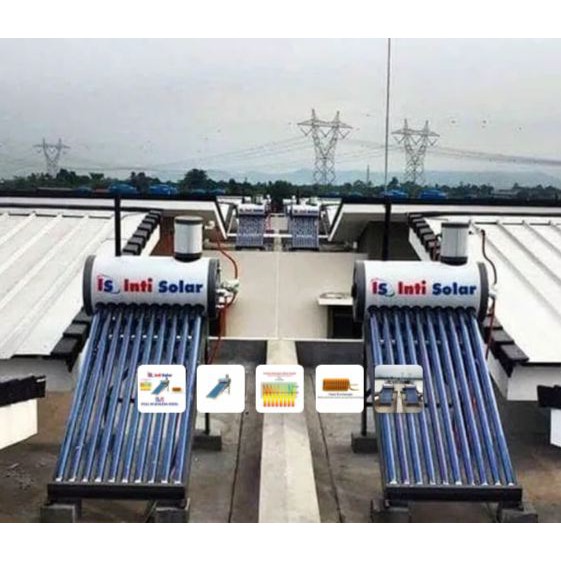 PEMANAS AIR TENAGA MATAHARI INDIRECT WATER HEATER INTI SOLAR 10 IN