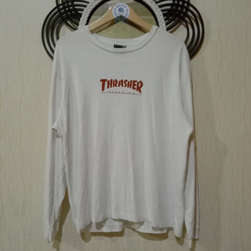 LONG SLEEVE THRASHER/THRASHER SECOND/KAOS LENGAN PANJANG THRASHER BEKAS/SECOND ORIGINAL/SECOND BRAND
