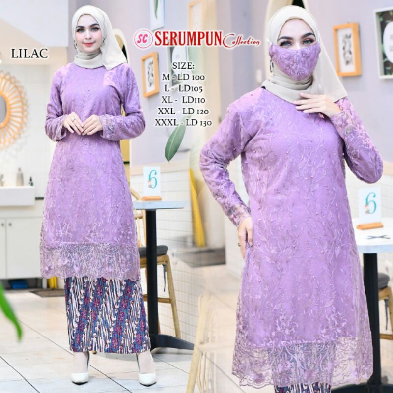 Tunik Tille jumbo sarumpun-kebaya jumbo/KEBAYA/KEBAYA SET/KEBAYA PESTA/JUMBO/KEBAYA JUMBO