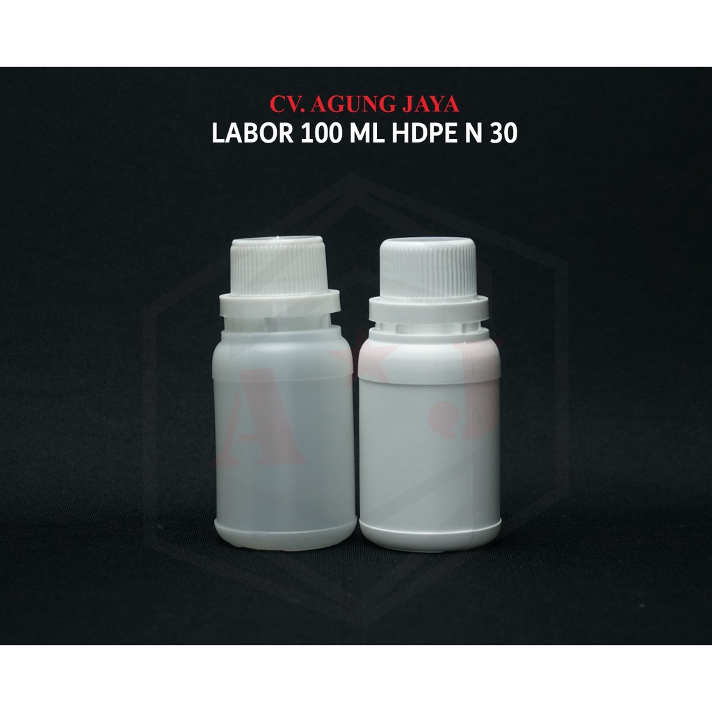 Botol 100 ml Putih Labor