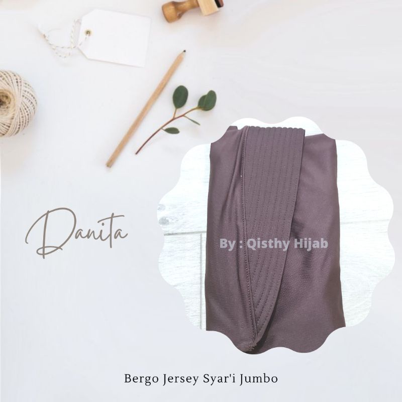 Danita Bergo Jumbo Syar'i | Hijab Instan Syar'i | Khimar Daily Instan Bergo Original | Hijab Menutup Dada | Kerudung Instan Jersey | Hijab Bergo Jersey Jumbo | Hijab jersey Khimar Murah | Khimar Jumbo  Syar'i | Jilbab Pengajian | Khimar Jumbo Premium-Coklat Pramuka