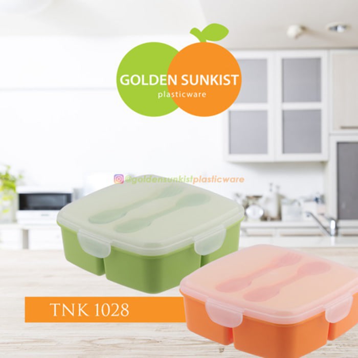 [DEASTORE] [Food Storage] TEMPAT MAKAN - LUNCH BOX - BEKEL ANAK Golden sunkist sendok garpu