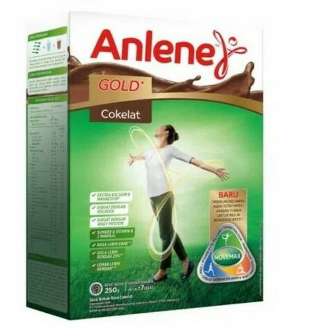 

Susu Anlene Gold rasa cokelat /vanilla 250gr