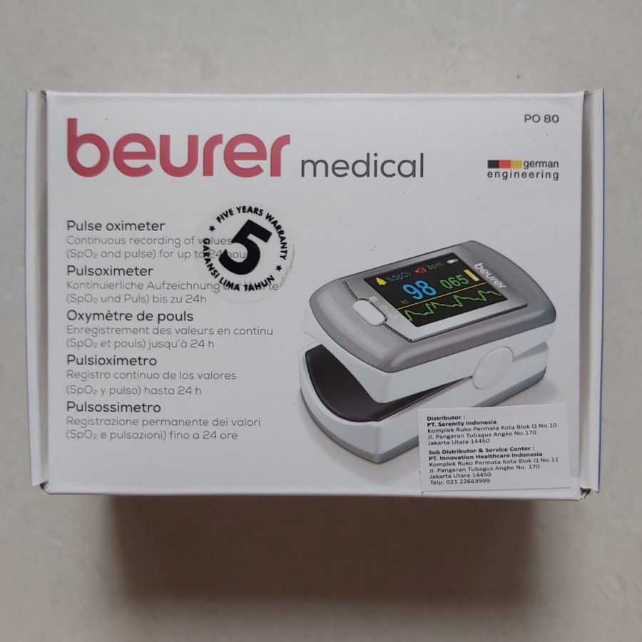 OXIMETER BEURER PO 80 - ALAT UKUR KADAR OKSIGEN PULSE OXIMETER PO80