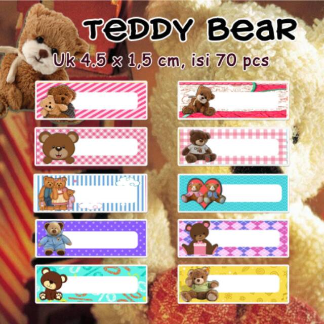 

stiker label nama tipe CB/CK Teddy Bear
