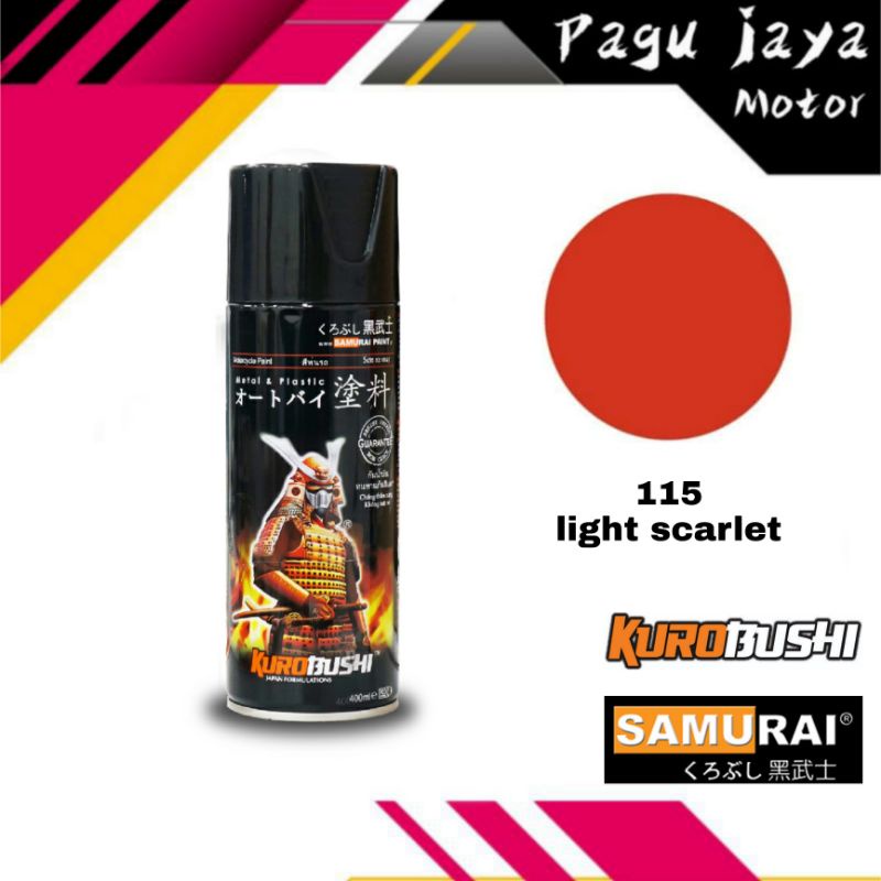 samurai paint light scarlet 115 merah cat semprot spray pilox pilok pylox