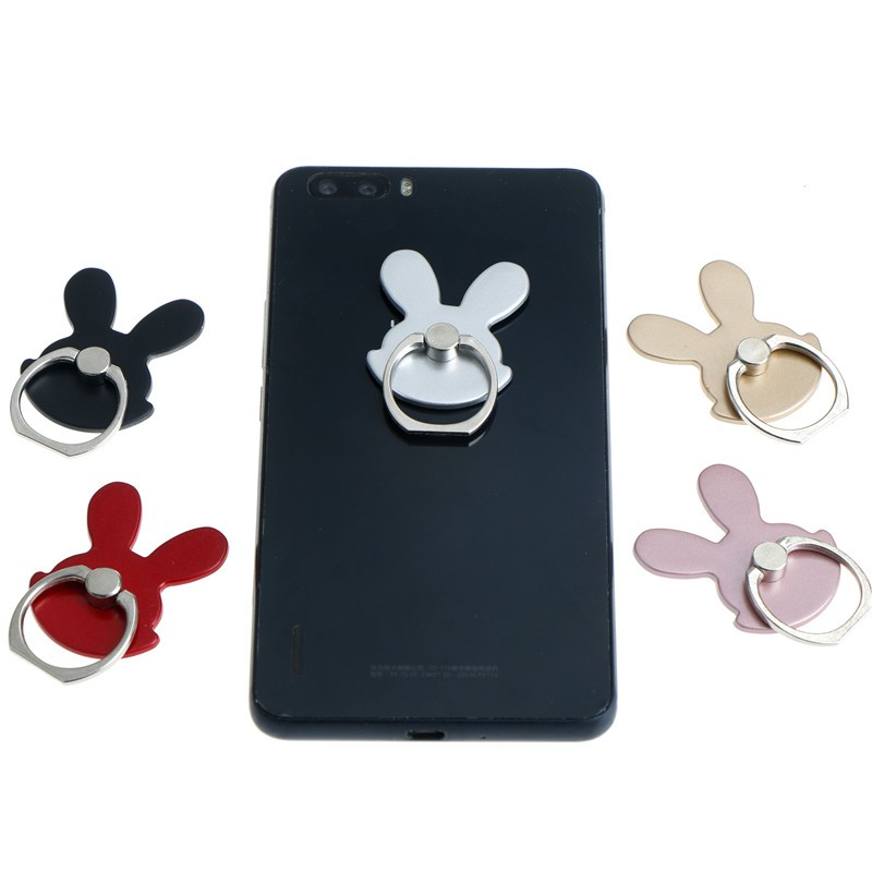 Ring stand holder Desain Kelinci Rotasi 360 Derajat Untuk Handphone