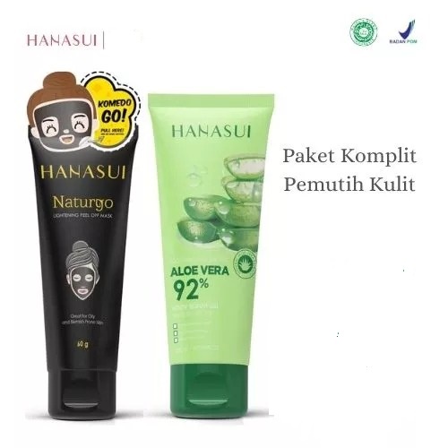 Paket Hanasui Body Serum Gel Aloe Vera 92% +Hanasui Masker Tube Naturgo)