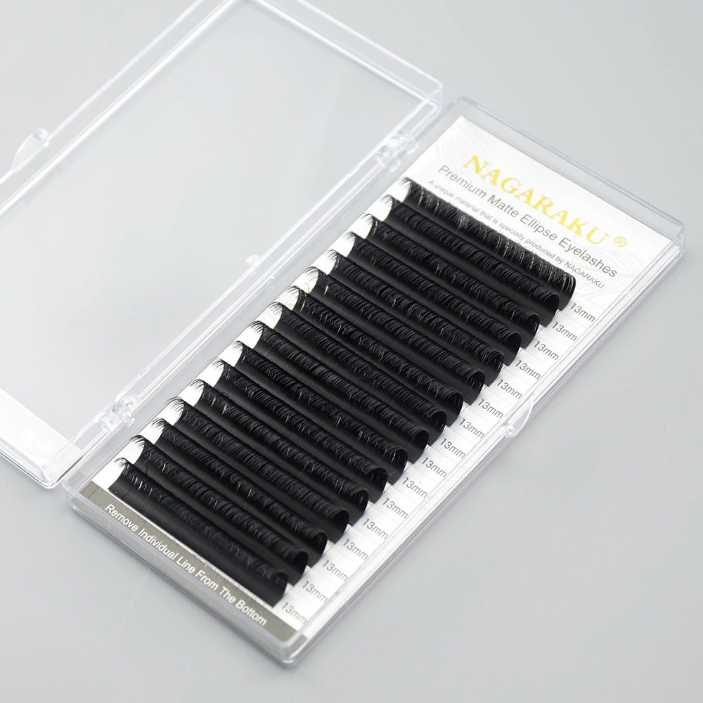 Nagaraku Ellipse Eyelash Extension 16 baris rows D0.20