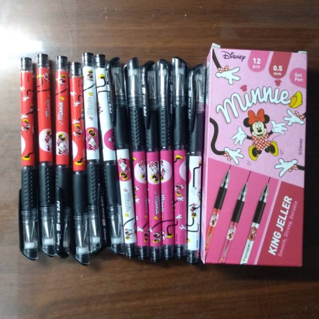 

Pulpen Merk PIPO PPG 100 KING JELLER 0,5 mm Hitam DISNEY MINNIE Mouse