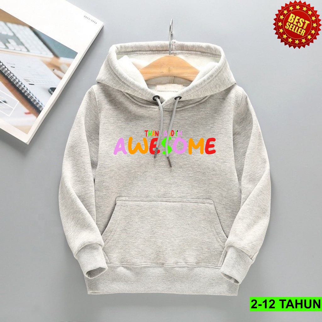 Hoodie AWESOME TERBARU  Anak Perempuan Laki Laki  / Hodie BEST SELLER Anak Usia 2 3 4 5 6 7 8 9 10 11 12 Tahun / Jaket AWESOME Anak / Sweater Distro Bisa Cod