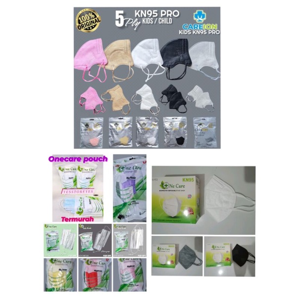 Masker ONECARE Kn 95, 5 ply(10 pcs). Masker anak / dewasa kn95, duckbill anak bts face mask kn mouson kn onecare one care. masker medis 3 ply murah