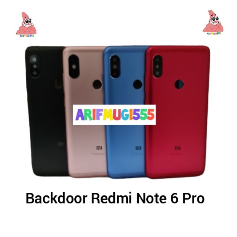 Backdoor Kesing Tutup Belakang Xiaomi Redmi Note 6 Pro Original