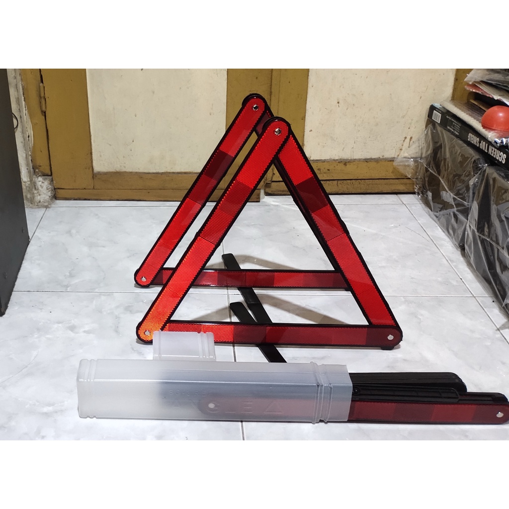 2pcs Segitiga Pengaman Mobil Reflektor Darurat Triangle