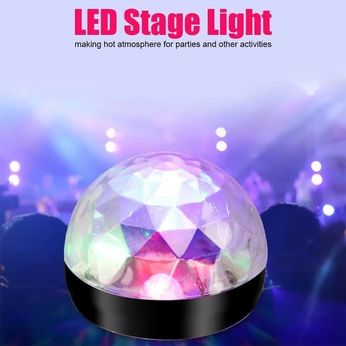 Lampu disco bola bluetooth Mitsuyama MS-0707 gratis Remot cocok Disco, bar, panggung, pesta, dll