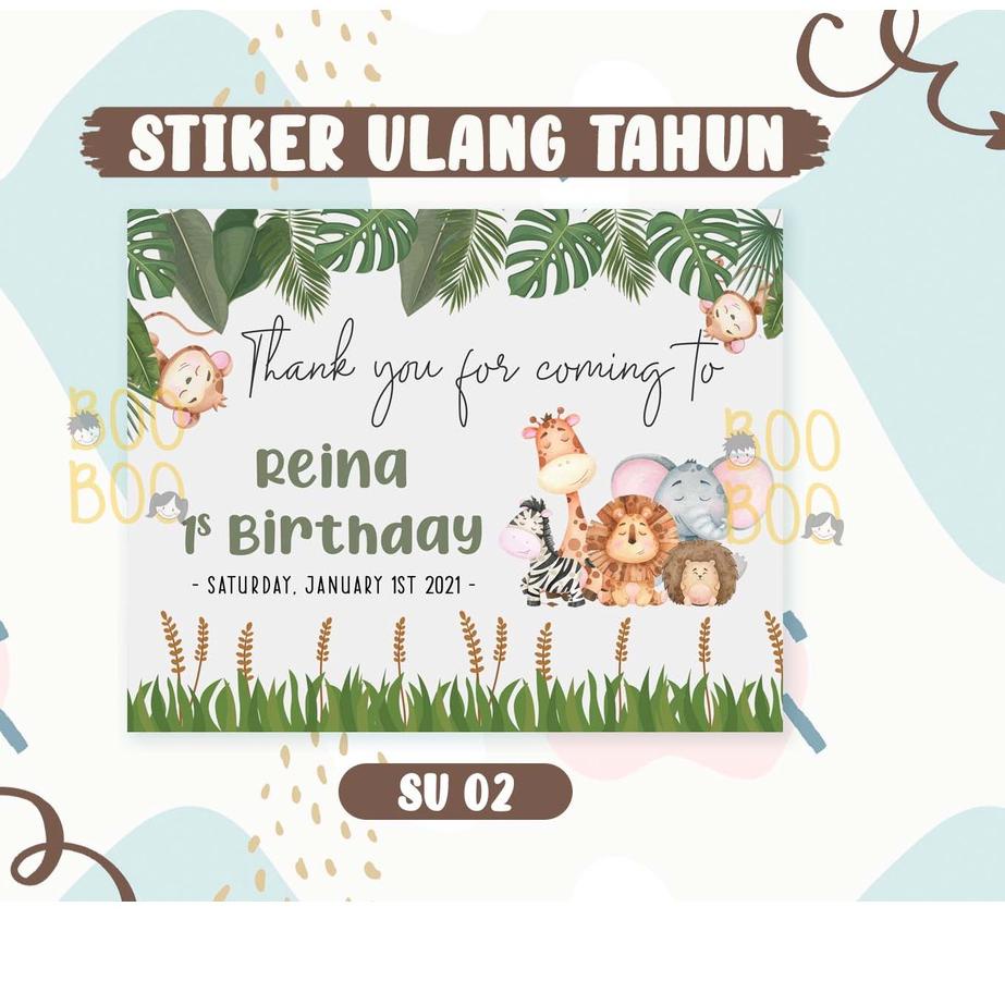 

〔PRPT〕 Stiker Kotak Nasi Box Ulang Tahun Anak