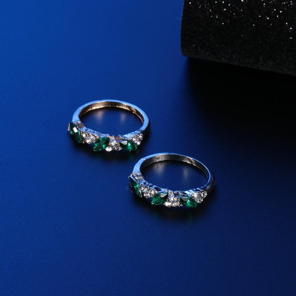 Preva Cincin Jari Wanita Mewah Mengkilap Berlian Imitasi Vintage
