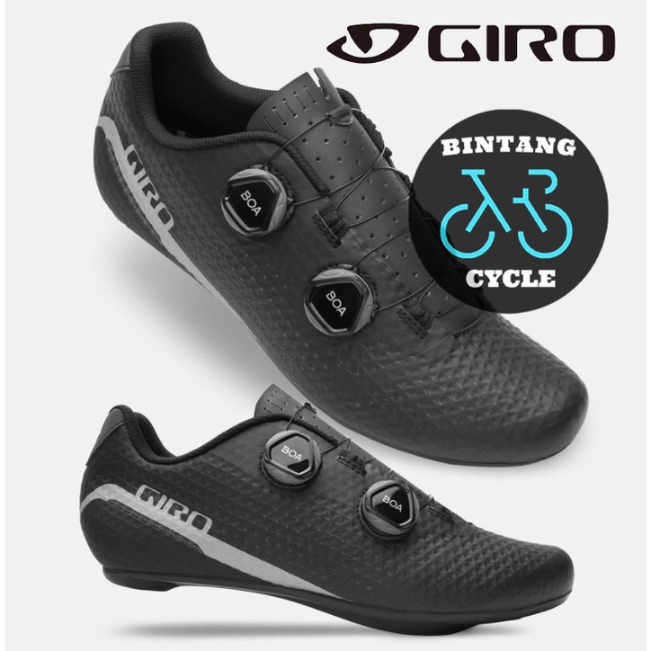 Sepatu Cleat GIRO REGIME Cycling Shoes BLACK - Sepatu Cleat Road Bike