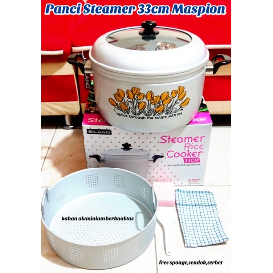 Panci Steamer Maspion ukuran 33cm / Panci kukus Serbaguna Maspion