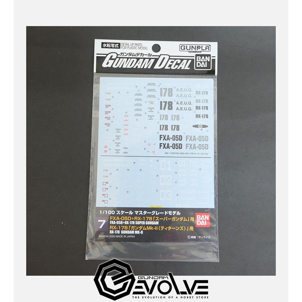 Gundam Decal GD007  1/100 Gundam Mk-II Titans & Super Gundam Mk-II