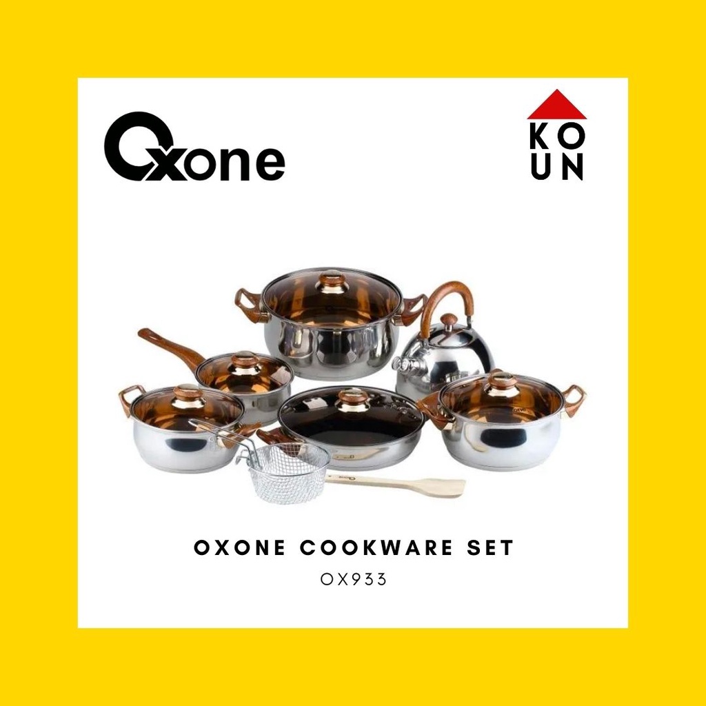 (COD READY) Panci Set Oxone OX-933 / OX933 / OX 933 / OX911 / OX 911 / OX-911 Eco Cookware Set 12 + 