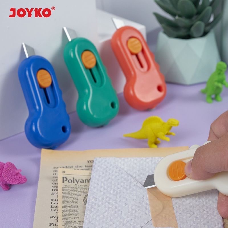 Mini Cutter Dino CU-0509 Joyko Cuter Kecil Pemotong Kertas Kater Dinosaurs