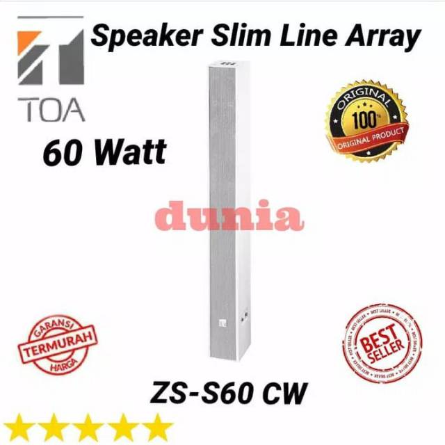 Speaker TOA Slim Line Array ZA S60 CW Original
