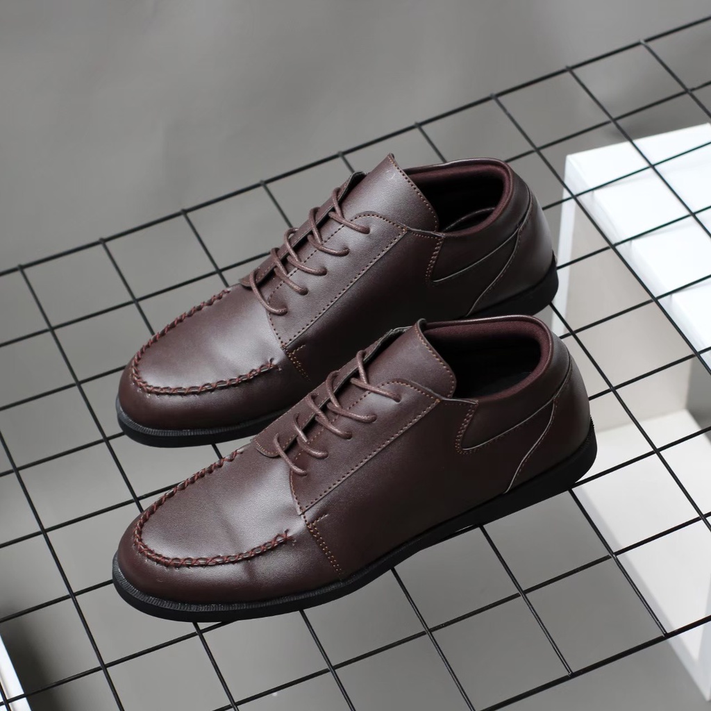 SMITH Sepatu Slip On pria Kulit Pu Premium Sepatu Pria Casual Pantofel Kerja Kondangan Semi Formal Sepatu Kasual Santai Gaya Keren Kekinian Murah Terlaris